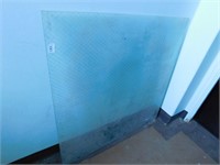Large 4' x 4' piece of glass with safety wire