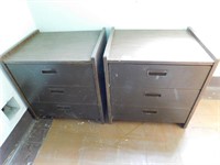 Pair of night stands or lamp tables - 3 drawers