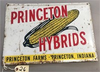 "PRINCETON HYBRIDS" METAL SIGN