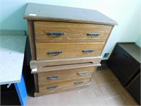 Two drawer all wood dresser - nice   36" long x