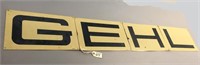 "GEHL" 4-PIECE METAL SIGN