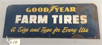 "GOODYEAR FARM TIRES" METAL SIGN
