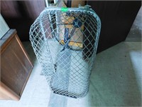 Large open ended metal basket - neat piece - 37"