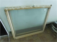 Pr of windows w/wood frame  43.5" x 39"