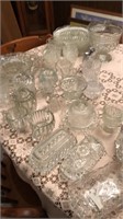 Clear glass - butter dishes, bowls