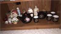 Tea set and other figurines
