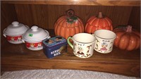 Campbell’s soup and pumpkin decor