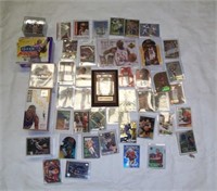 Box of cased Baseball cards, signed Charlie