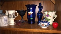 Vases, glassware
