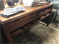 1920'S PARTNERS DESK WITH DRAWERS & FILES