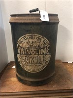 5 GALLON VALVOLINE SPINDLE OIL CAN