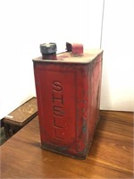 RED SHELL OIL CAN