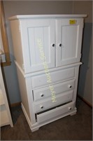 White Cabinet with 4 drawers on bottom