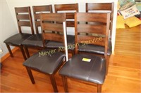 Set of 6 wooden Ashley dining chairs