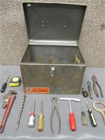 BLACK AND DECKER TOOL BOX AND TOOLS