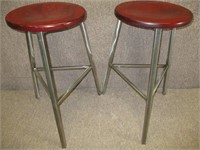 2 PC PARALLEL LINES BAR STOOLS