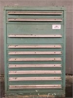 10 Drawer Vidmar Cabinet and Contents-
