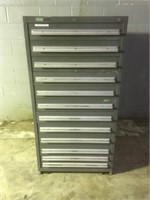12 Drawer Vidmar Cabinet and Contents-