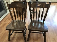 Lot of two dining room chairs.