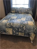 Full Size Bed Frame With Linens.