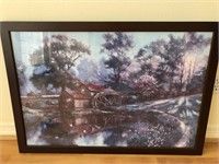 Landscape print in frame
