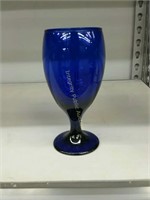 Set of 10 Blue Goblet Glasses