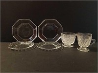 Beautiful Clear Pressed Glass Kitchen Items