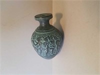 Incredible Green Glazed Pottery Vase