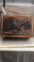 18”x6”x13” carved wooden box