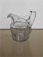 8.5in heavy glass pitcher