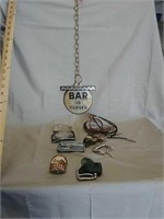 misc Belt Buckles with Bar hanging Sign
