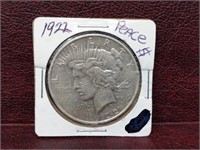 1922 - D, Peace Silver Dollar