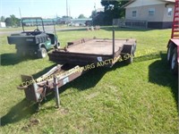 13' T/A FLATBED TRAILER W/ (1) 2' DOVETAIL RAMP