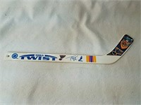 Tony twist signed miniature hockey stick
