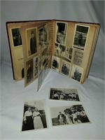 Vintage photo album with photos from the early