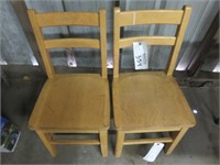 (2) Children's Wooden Chairs