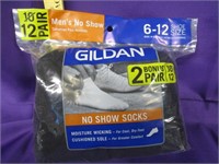 Gildan 6-12 no show socks