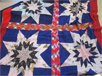 Hand made quilt; machine stitched