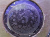 1868 Shield nickel