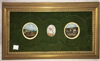 Gilt Frame With Miniature Paintings And Portrait