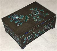 Chinese Enamel Decorated Hinged Lid Box