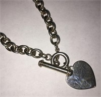 Sterling Silver Necklace With Heart Pendant
