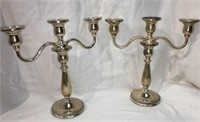 Pair Of Sterling Silver Prelude Candelabras