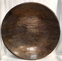 Early Wooden Bowl With Old Repairs