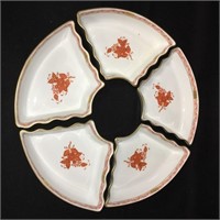 Set Of 5 Herend Hungary Handpainted Serving Trays