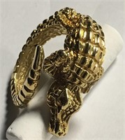 14k Gold Italian Alligator Ring
