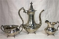 Reed & Barton Sterling Silver 3 Pc. Tea Set