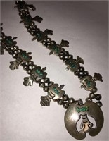 Sterling & Turquoise Squash Blossom Necklace
