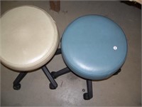 (2) EarthLite cushioned stools Vintage on
