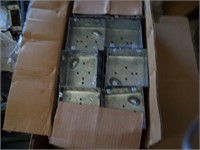 Metal junction boxes, wall covers, wire